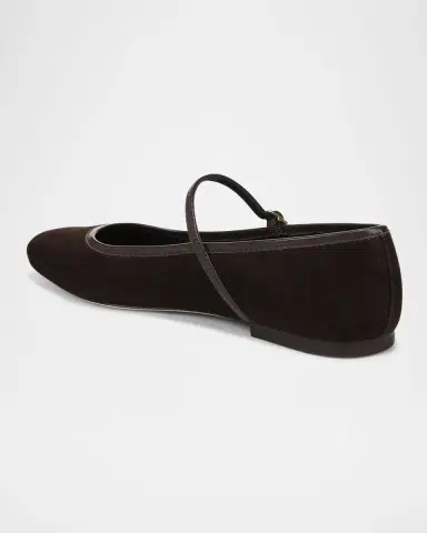 Veronica Beard Ellie Suede Mary Jane Ballerina Flats | Thumbnail 3