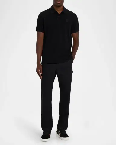 Moncler Men's Cotton Tonal Logo Polo Shirt | Thumbnail 2 Moncler Men's Cotton Tonal Logo Polo Shirt | Thumbnail 2