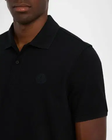 Moncler Men's Cotton Tonal Logo Polo Shirt | Thumbnail 5 Moncler Men's Cotton Tonal Logo Polo Shirt | Thumbnail 5