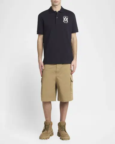 Moncler Men's Cotton Archive Logo Polo Shirt | Thumbnail 2 Moncler Men's Cotton Archive Logo Polo Shirt | Thumbnail 2