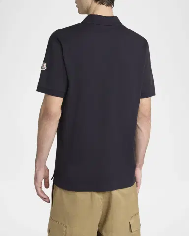 Moncler Men's Cotton Archive Logo Polo Shirt | Thumbnail 3 Moncler Men's Cotton Archive Logo Polo Shirt | Thumbnail 3