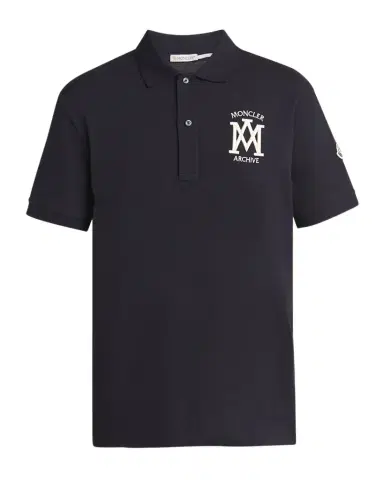 Moncler Men's Cotton Archive Logo Polo Shirt | Thumbnail 1 Moncler Men's Cotton Archive Logo Polo Shirt | Thumbnail 1