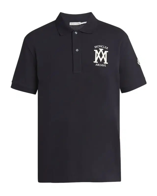 Moncler Men 's Cotton Archive Logo Polo Shirt
