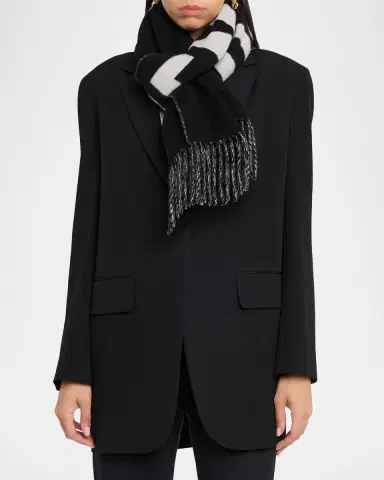 Jacquemus Jacquard Logo Wool Scarf | Thumbnail 3