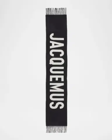 Jacquemus Jacquard Logo Wool Scarf | Thumbnail 5