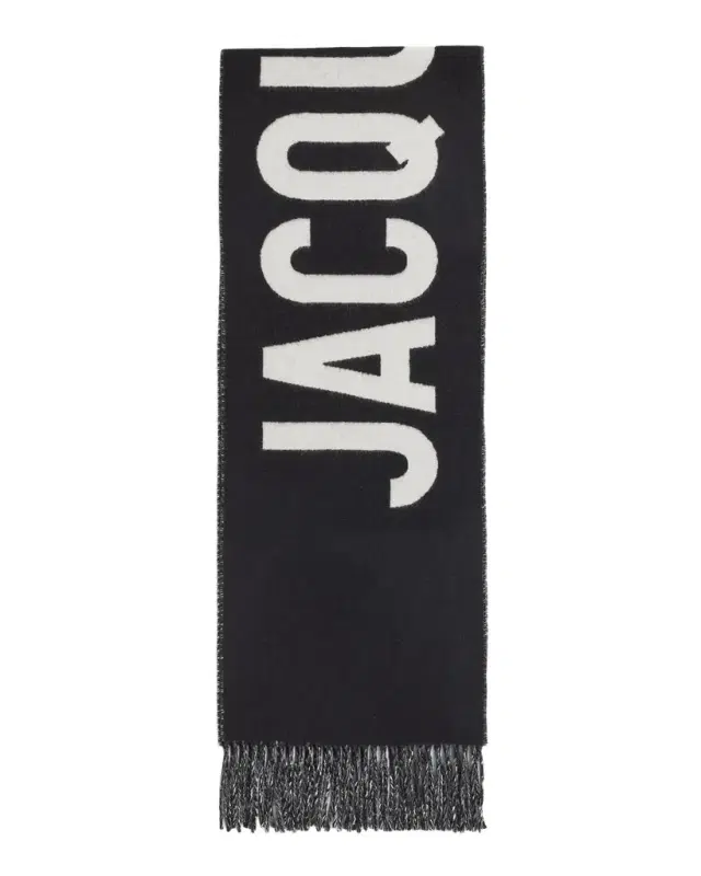 Jacquard Logo Wool Scarf