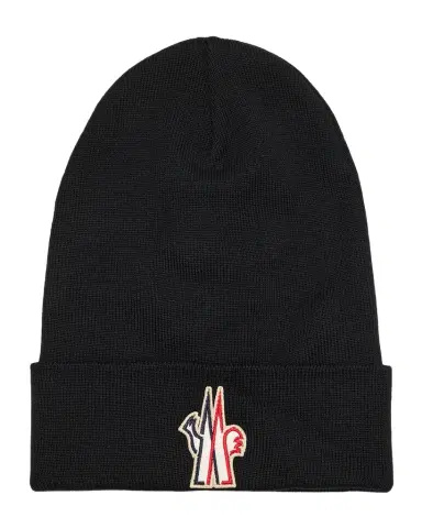 Moncler Grenoble Men's Wool Logo-Patch Beanie | Thumbnail 1