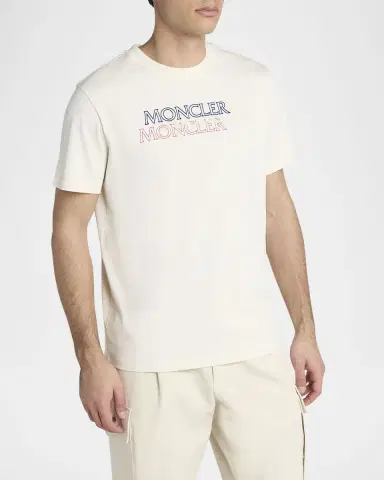 Moncler Men's Logo Script Graphic T-Shirt | Thumbnail 4 Moncler Men's Logo Script Graphic T-Shirt | Thumbnail 4