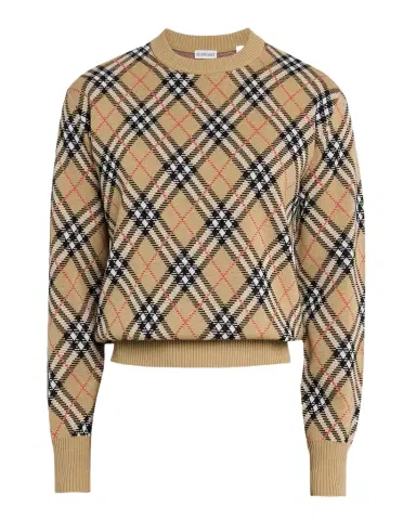 Burberry Men's Vintage Check Knit Crewneck Sweater | Thumbnail 1