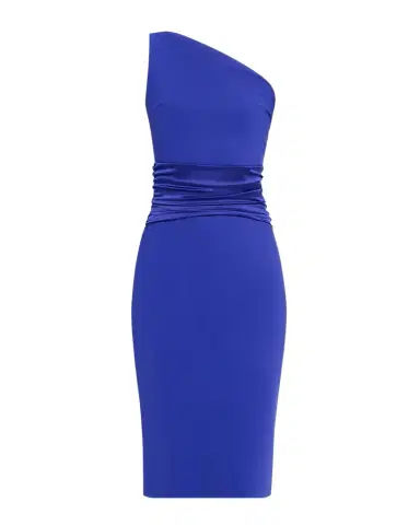 Chiara Boni La Petite Robe Ruched One-Shoulder Bodycon Satin Dress | Thumbnail 1 Chiara Boni La Petite Robe Ruched One-Shoulder Bodycon Satin Dress | Thumbnail 1