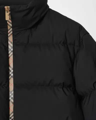 Burberry Men's Check-Zip Down Jacket | Thumbnail 2 Burberry Men's Check-Zip Down Jacket | Thumbnail 2