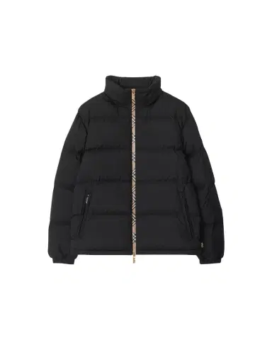 Burberry Men's Check-Zip Down Jacket | Thumbnail 1 Burberry Men's Check-Zip Down Jacket | Thumbnail 1