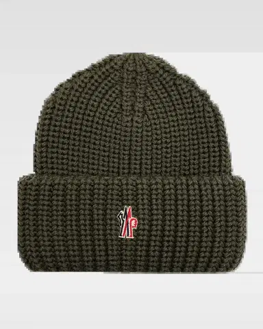 Moncler Grenoble Men's, Rib-Knit Wool Beanie | Thumbnail 2