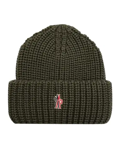 Moncler Grenoble Men's, Rib-Knit Wool Beanie | Thumbnail 1