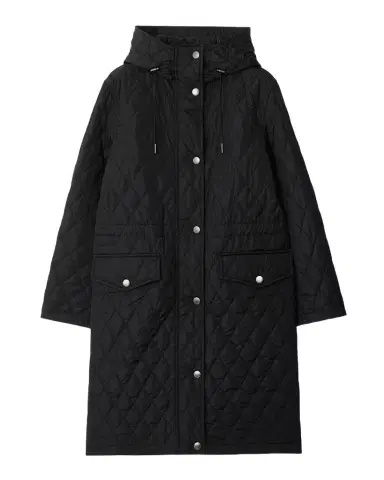 Burberry Hillgate Quilted Long Hooded Jacket | Thumbnail 1 Burberry Hillgate Quilted Long Hooded Jacket | Thumbnail 1