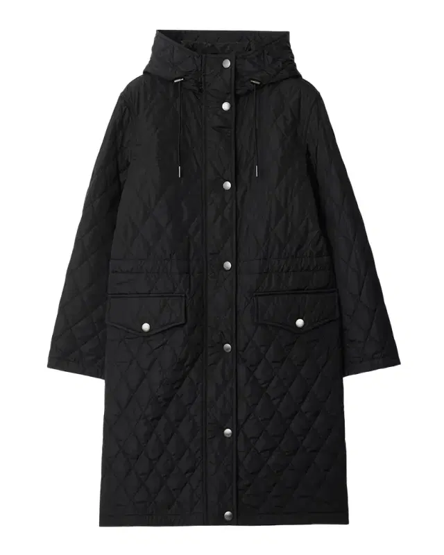 Burberry Hillgate Quilted Long Hooded Jacket
