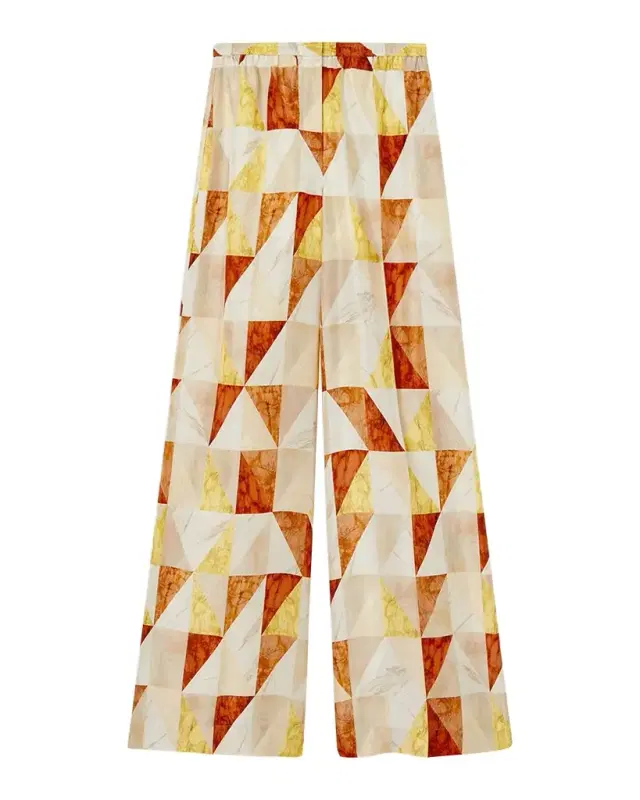 Joseph Thoresby Marble-Print Habotai Silk Trousers