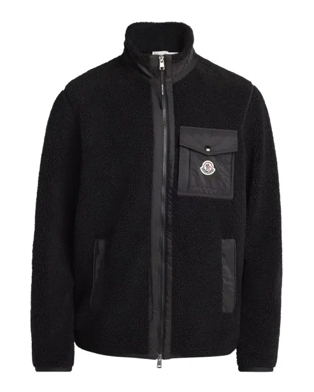 Moncler Men 's Teddy Boucle Full-Zip Jacket