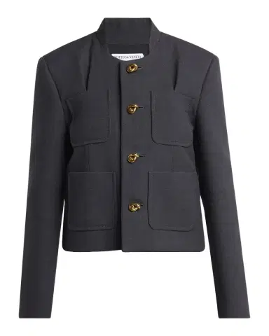 Bottega Veneta Knot-Button Light Structured Cotton Jacket | Thumbnail 1