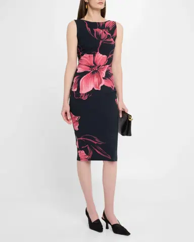 Chiara Boni La Petite Robe Floral-Print Bodycon Dress | Thumbnail 4 Chiara Boni La Petite Robe Floral-Print Bodycon Dress | Thumbnail 4