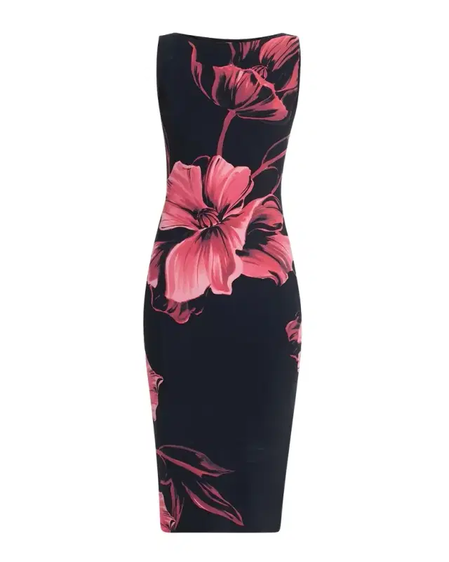 Chiara Boni La Petite Robe Floral-Print Bodycon Dress