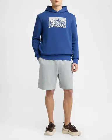 Moncler Men's Chenille Mountain Logo Hoodie | Thumbnail 2 Moncler Men's Chenille Mountain Logo Hoodie | Thumbnail 2