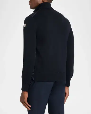 Moncler Men's Archivio Basic Puffer Wool Sleeve Cardigan | Thumbnail 3 Moncler Men's Archivio Basic Puffer Wool Sleeve Cardigan | Thumbnail 3