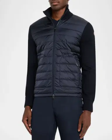 Moncler Men's Archivio Basic Puffer Wool Sleeve Cardigan | Thumbnail 4 Moncler Men's Archivio Basic Puffer Wool Sleeve Cardigan | Thumbnail 4