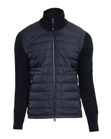 Moncler Men's Archivio Basic Puffer Wool Sleeve Cardigan | Thumbnail 1 Moncler Men's Archivio Basic Puffer Wool Sleeve Cardigan | Thumbnail 1
