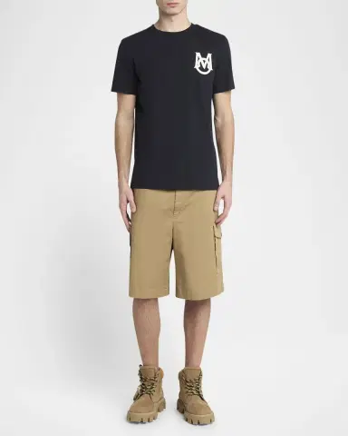 Moncler Men's Monogram Applique Crewneck T-Shirt | Thumbnail 2 Moncler Men's Monogram Applique Crewneck T-Shirt | Thumbnail 2