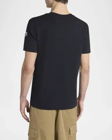 Moncler Men's Monogram Applique Crewneck T-Shirt | Thumbnail 3 Moncler Men's Monogram Applique Crewneck T-Shirt | Thumbnail 3