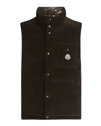 Moncler Men's Agen Full-Zip Corduroy Vest | Thumbnail 1