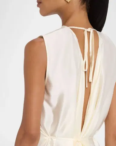 Helmut Lang Sleeveless Draped Silk Scarf Top | Thumbnail 5