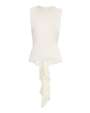 Helmut Lang Sleeveless Draped Silk Scarf Top | Thumbnail 1