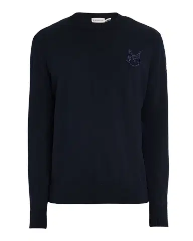 Moncler Men's Monogram Applique Crewneck Sweater | Thumbnail 1