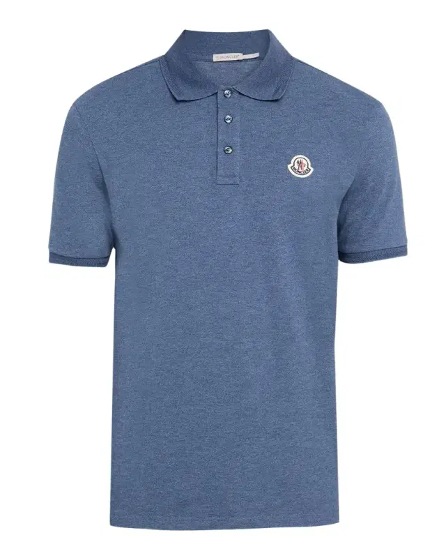 Moncler Men 's Leather-Emblem Polo Shirt