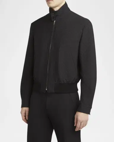 Alexander McQueen Men's Skull Jacquard Cropped Jacket | Thumbnail 3