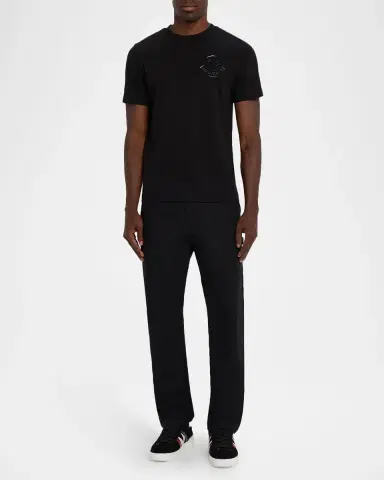 Moncler Men's Glossy Logo Crewneck T-Shirt | Thumbnail 2 Moncler Men's Glossy Logo Crewneck T-Shirt | Thumbnail 2