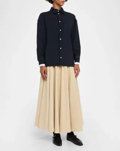 Marni Double Contrast Cuff Button-Front Shirt | Thumbnail 2 Marni Double Contrast Cuff Button-Front Shirt | Thumbnail 2