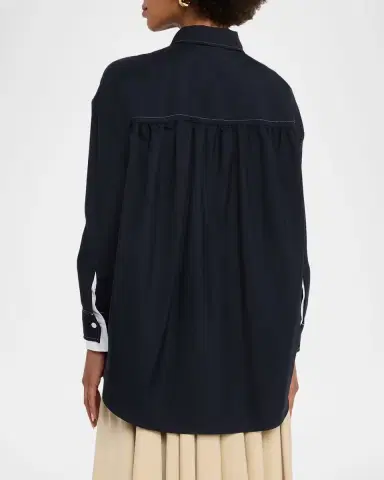 Marni Double Contrast Cuff Button-Front Shirt | Thumbnail 3 Marni Double Contrast Cuff Button-Front Shirt | Thumbnail 3