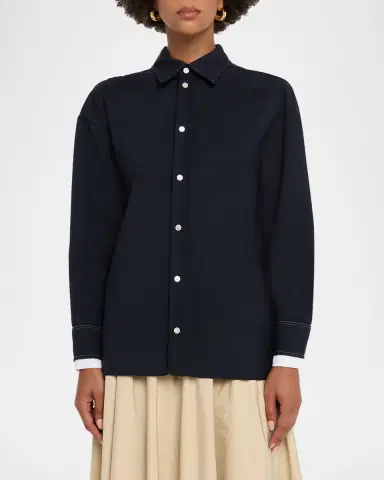 Marni Double Contrast Cuff Button-Front Shirt | Thumbnail 4 Marni Double Contrast Cuff Button-Front Shirt | Thumbnail 4