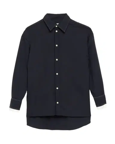 Marni Double Contrast Cuff Button-Front Shirt | Thumbnail 1 Marni Double Contrast Cuff Button-Front Shirt | Thumbnail 1