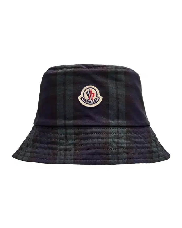 Moncler Men 's Archivio Plaid Wool Bucket Hat