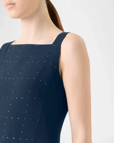 Akris Studded Sleeveless Asymmetric Flared Maxi Dress | Thumbnail 5 Akris Studded Sleeveless Asymmetric Flared Maxi Dress | Thumbnail 5