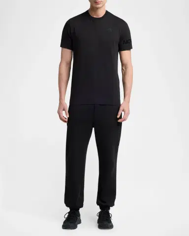 Moncler Men's Washed Cotton Logo T-Shirt | Thumbnail 2