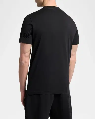Moncler Men's Washed Cotton Logo T-Shirt | Thumbnail 3