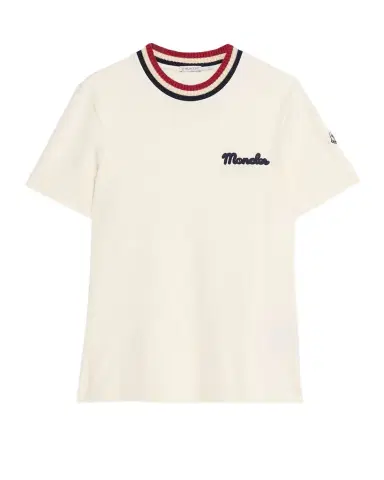 Moncler Men's Jersey Stripe-Ribbed Crewneck T-Shirt | Thumbnail 1