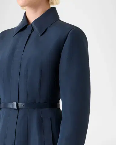 Akris Ottoman Silk Belted A-Line Midi Shirtdress | Thumbnail 5