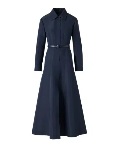 Akris Ottoman Silk Belted A-Line Midi Shirtdress | Thumbnail 1