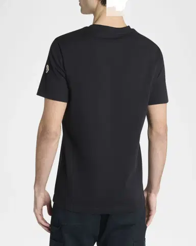 Moncler Men's Cotton Triple Logo Patch Crewneck T-Shirt | Thumbnail 3 Moncler Men's Cotton Triple Logo Patch Crewneck T-Shirt | Thumbnail 3